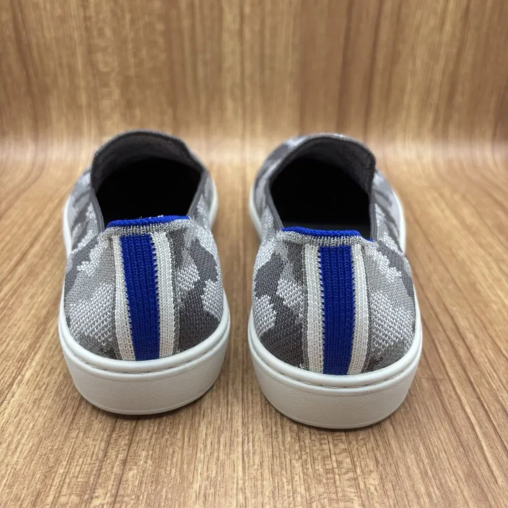 Rothy's The Kids Sneaker US Kids Sz 4 Gray  Camo Recycled Slip‎ Ons Worn Once